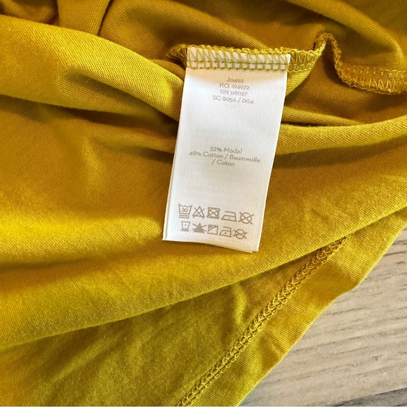 Boden Mustard Yellow Short Sleeve Striped Sleeve Tee Medium - Picture 11 of 13